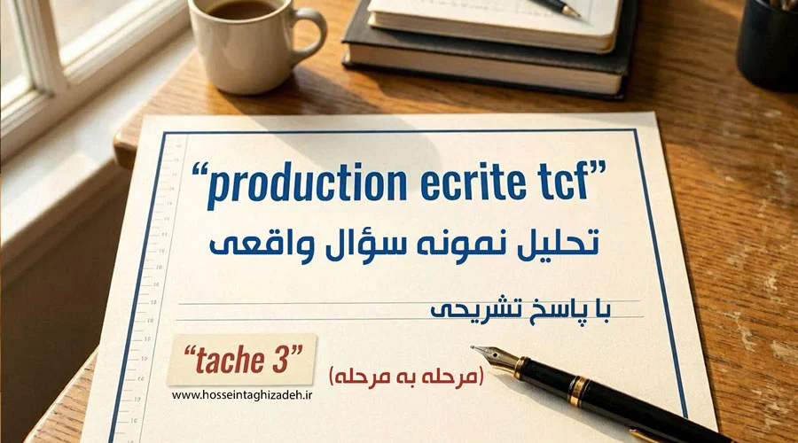 خانه 4 راهنمای جامع بخش نوشتاری آزمون TCF + تحلیل نمونه سؤال واقعی با پاسخ تشریحی (مرحله به مرحله)